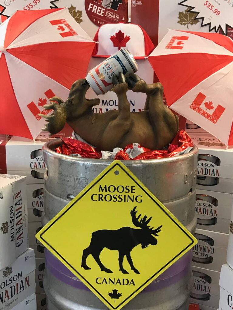 moose crossing sign