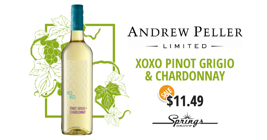 Andrew Peller XOXO Pinot Grigio & Chardonnay promo