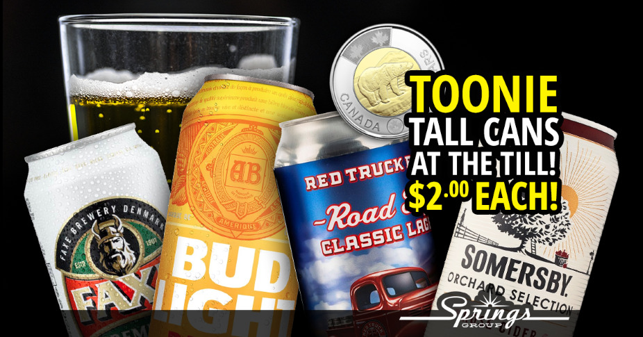 Toonie Tall Cans At The Can