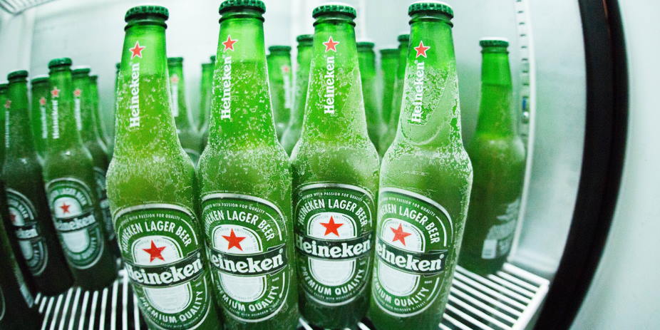 Heineken beer bottles