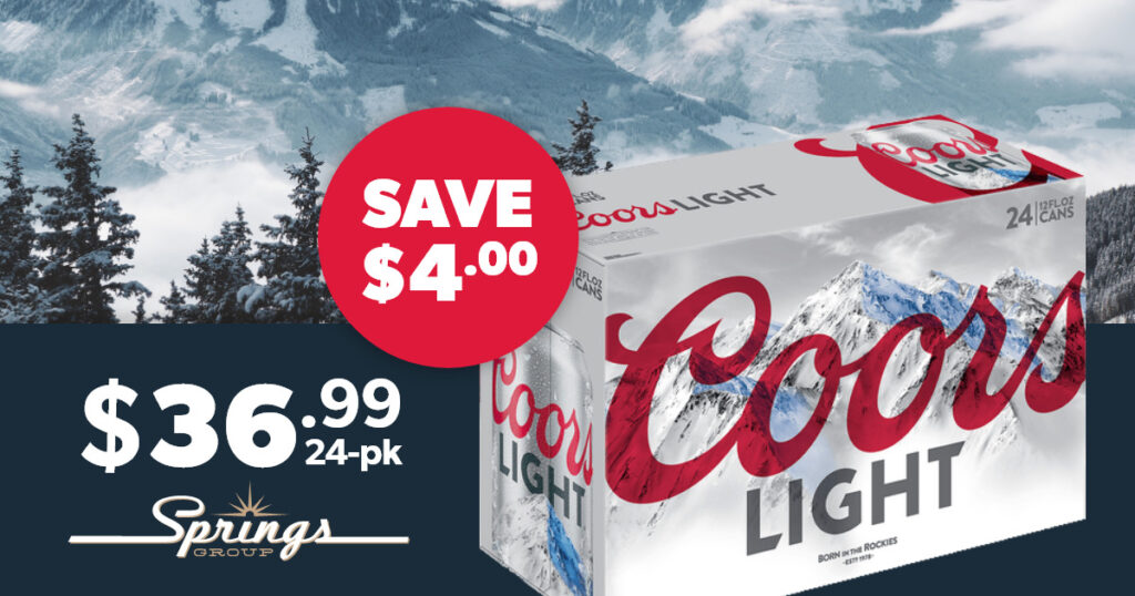 Coors Light save $4 promo