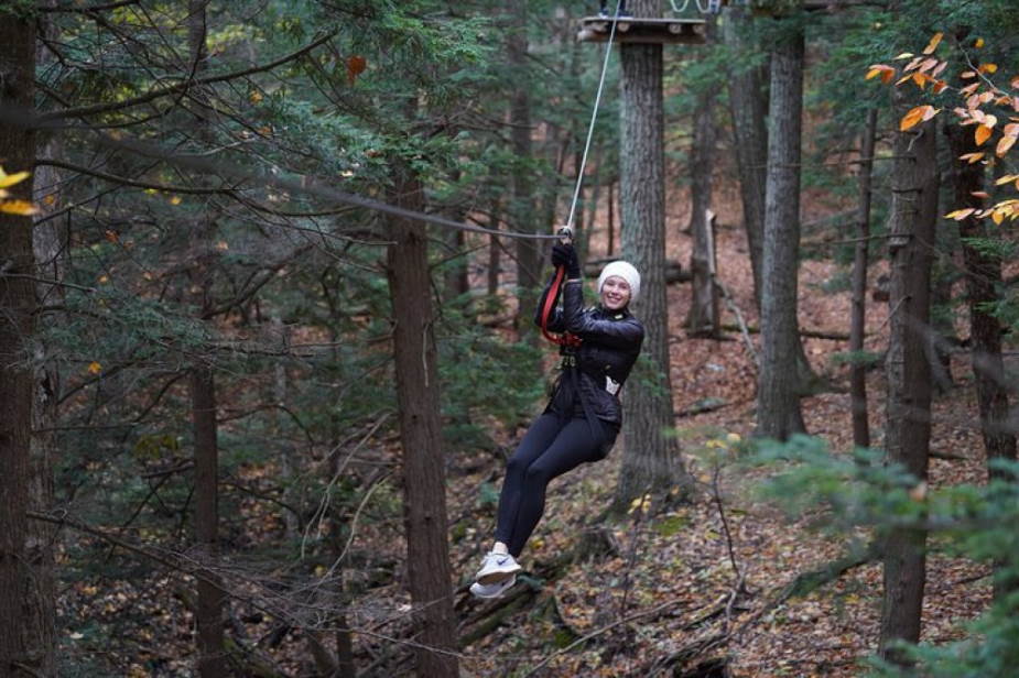 girl on zipline at Wildplay