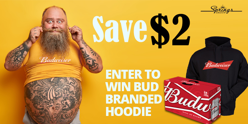 Budweiser October promo with branded hoodie