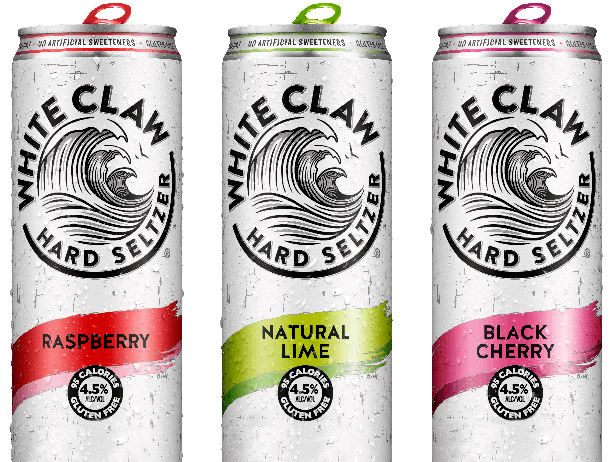 White Claw hard seltzers