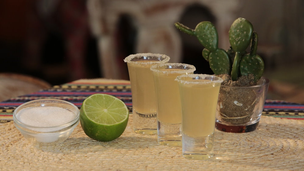 tequila shots with lime