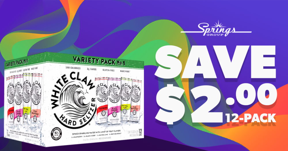 White Claw save $2 pack