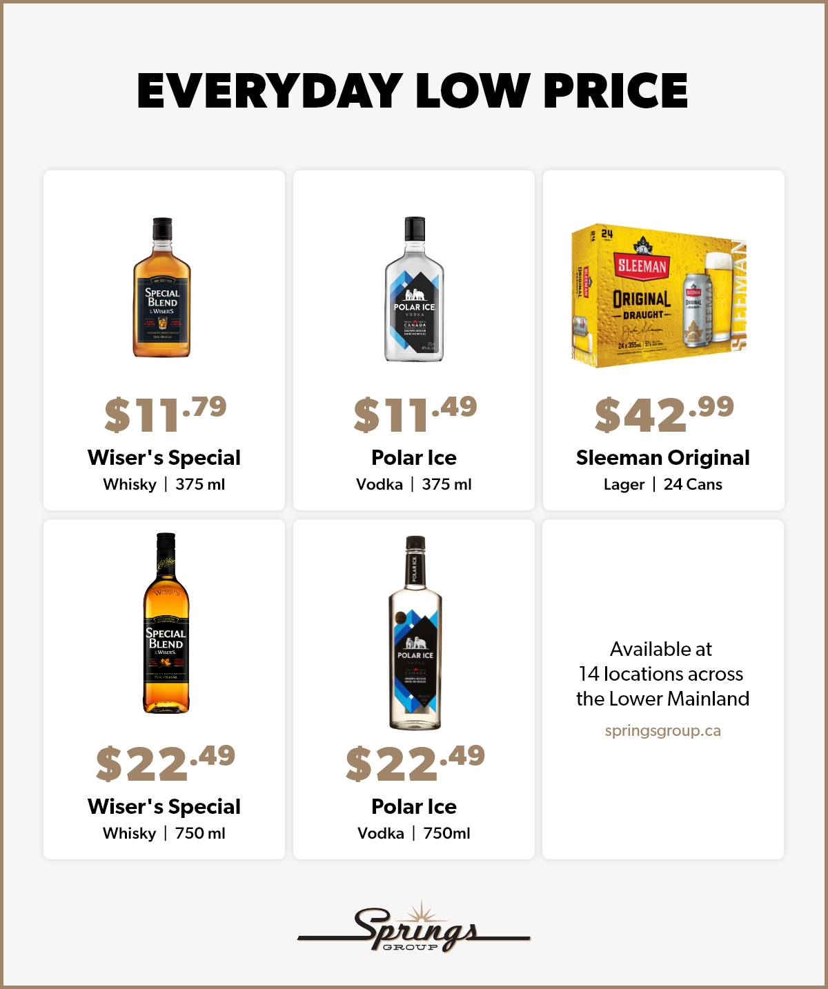 everyday low price options for October