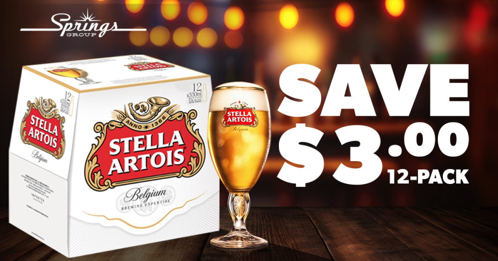 Stella Artois save $3 October