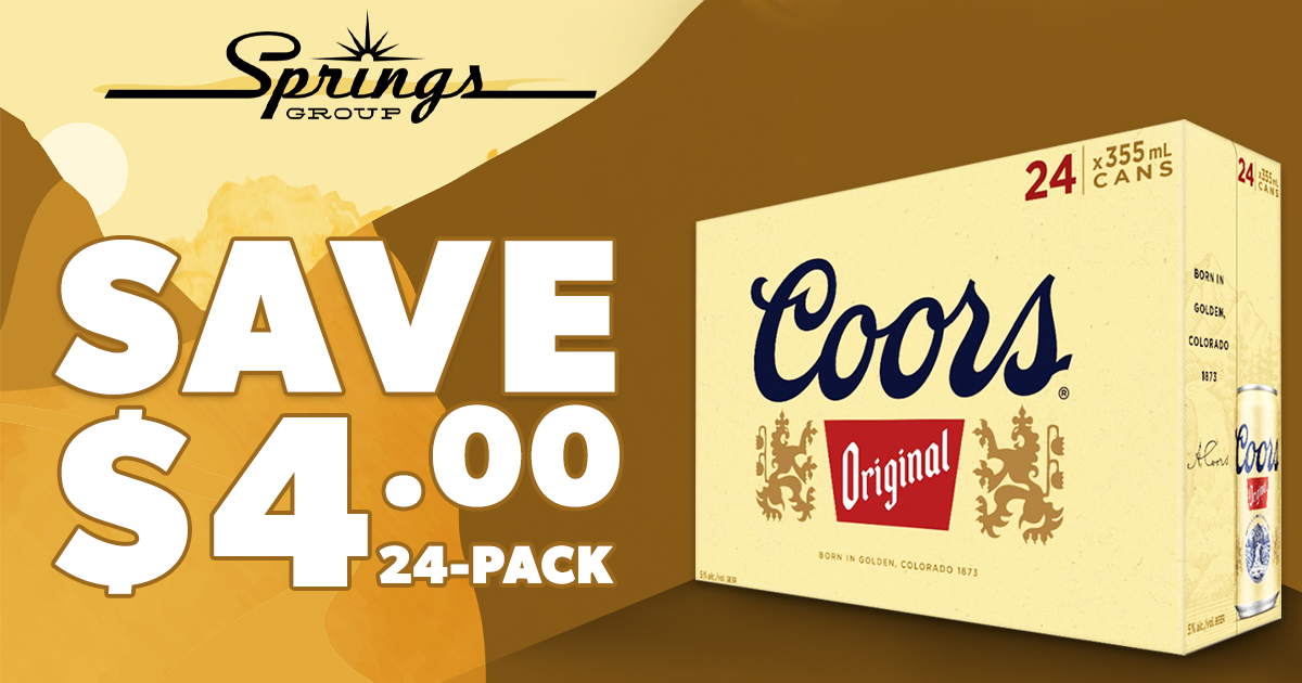 Coors save $4 March
