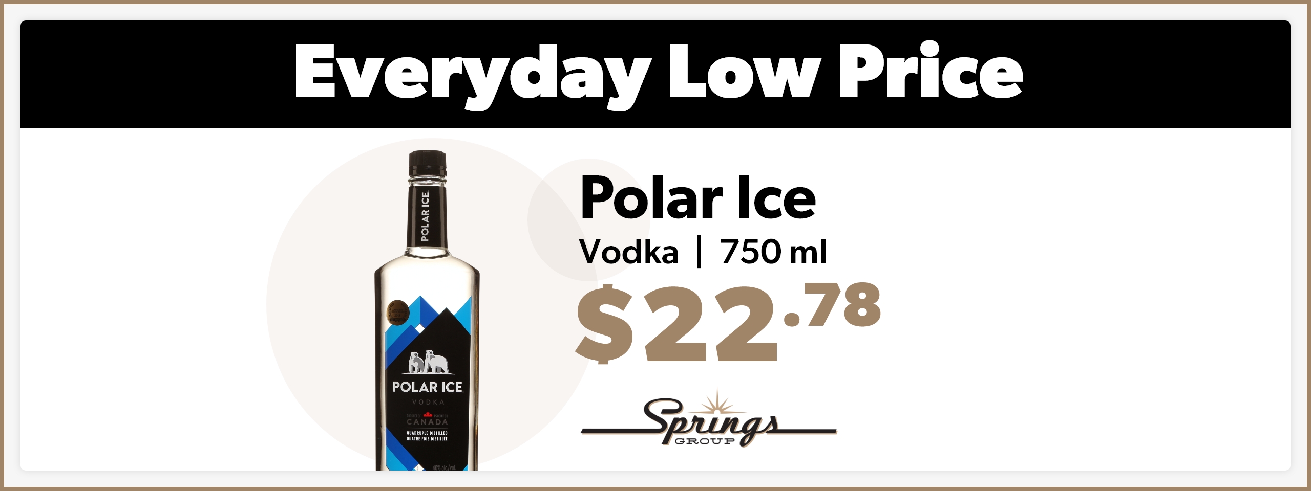 Polar Ice everyday low price March