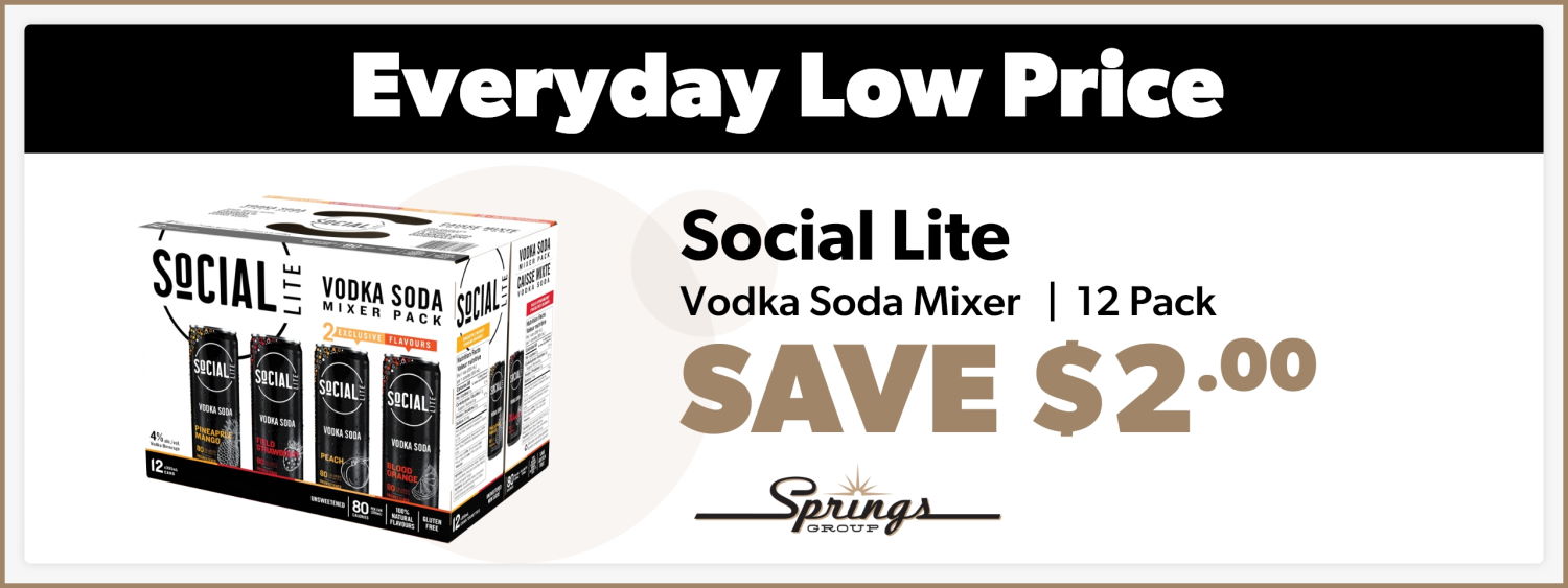 Social Lite Vodka Soda Mixer EDLP