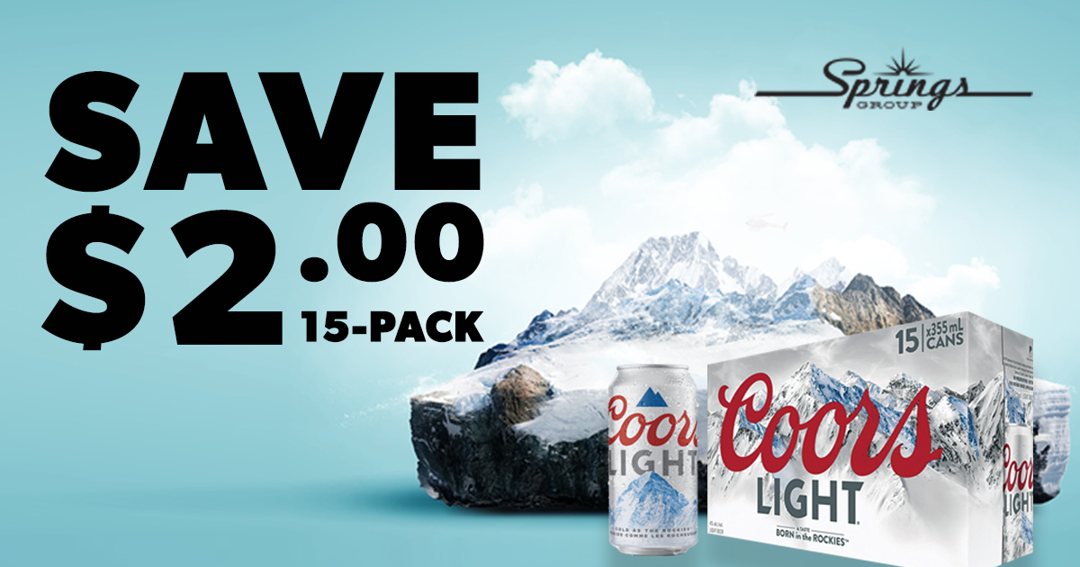 Coors Light save $2 May