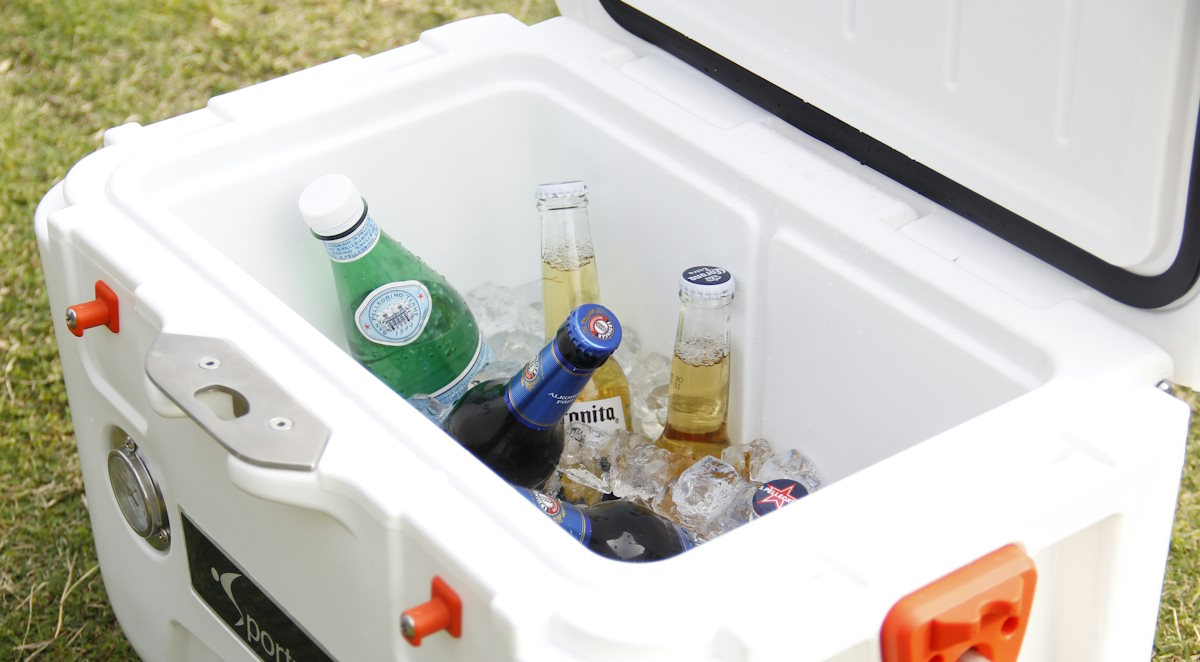 cooler full of cold drinks