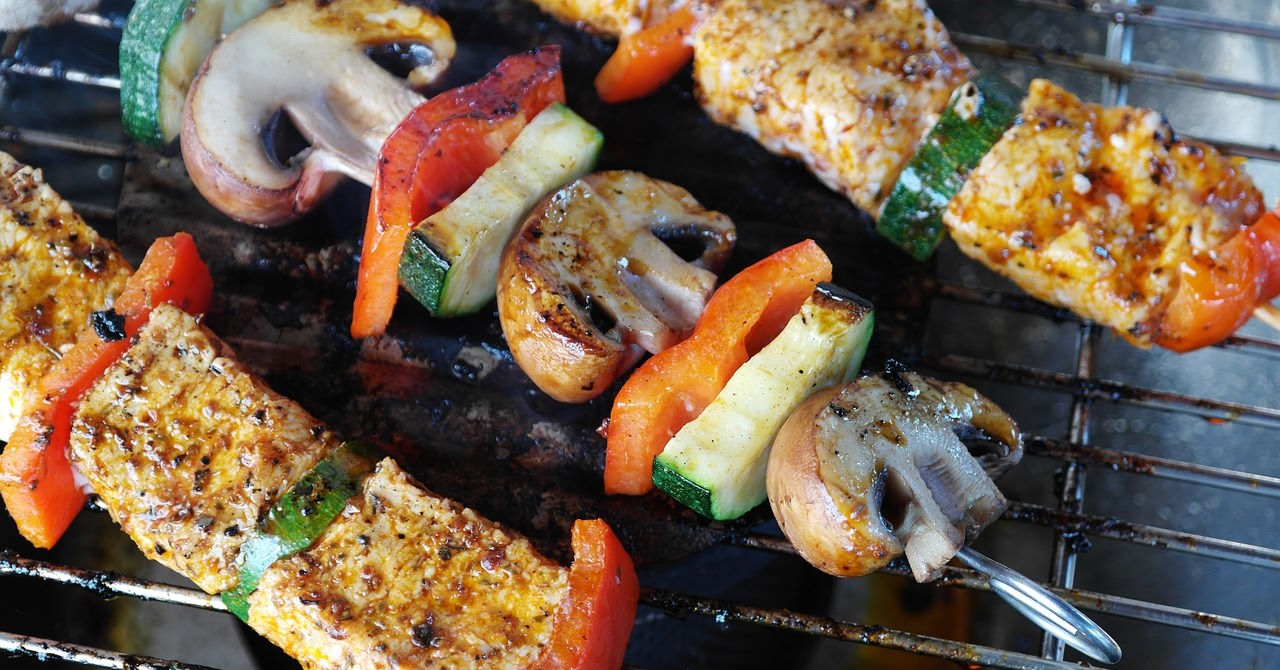 skewers with mixed vegetables 