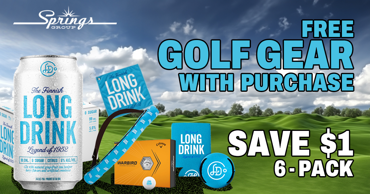 The Long Drink Zero Sugar Citrus with free golf gear