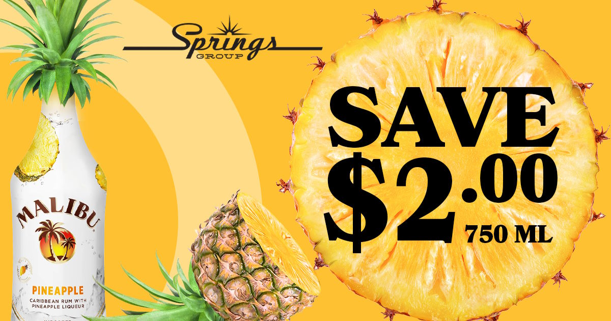 Malibu Pineapple July save $2