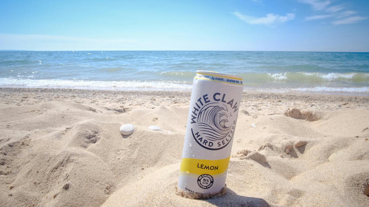 White Claw at the beach