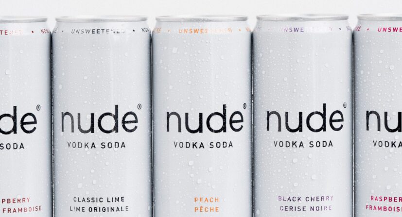 Nude seltzer cans