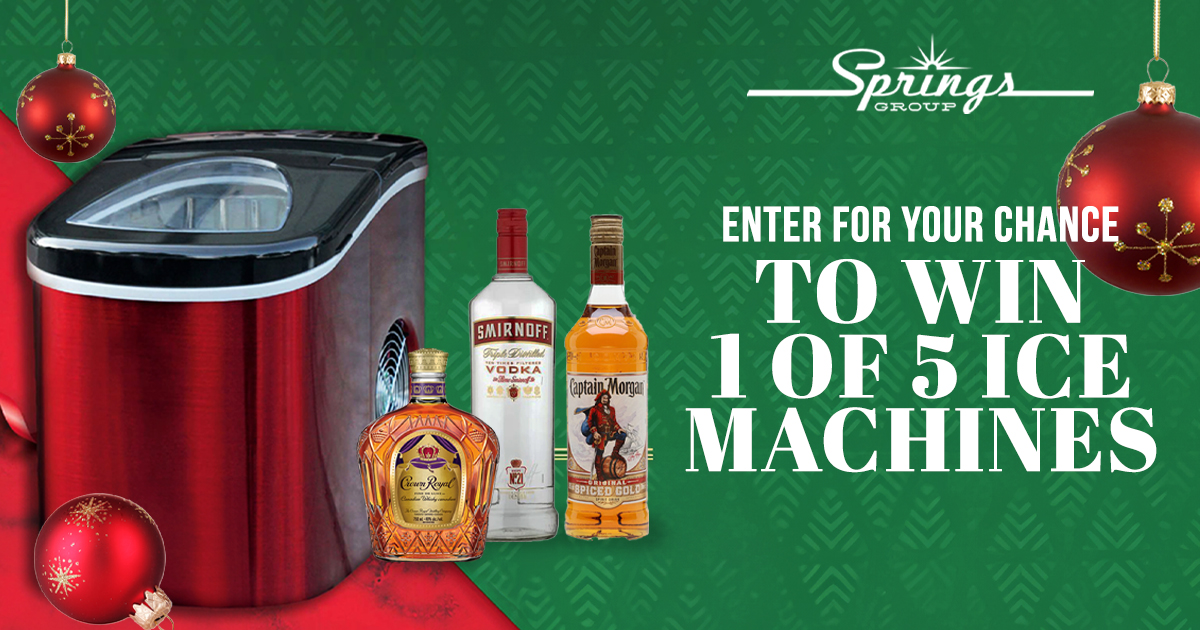 Smirnoff, Morgan, Crown Royal ice machine giveaway