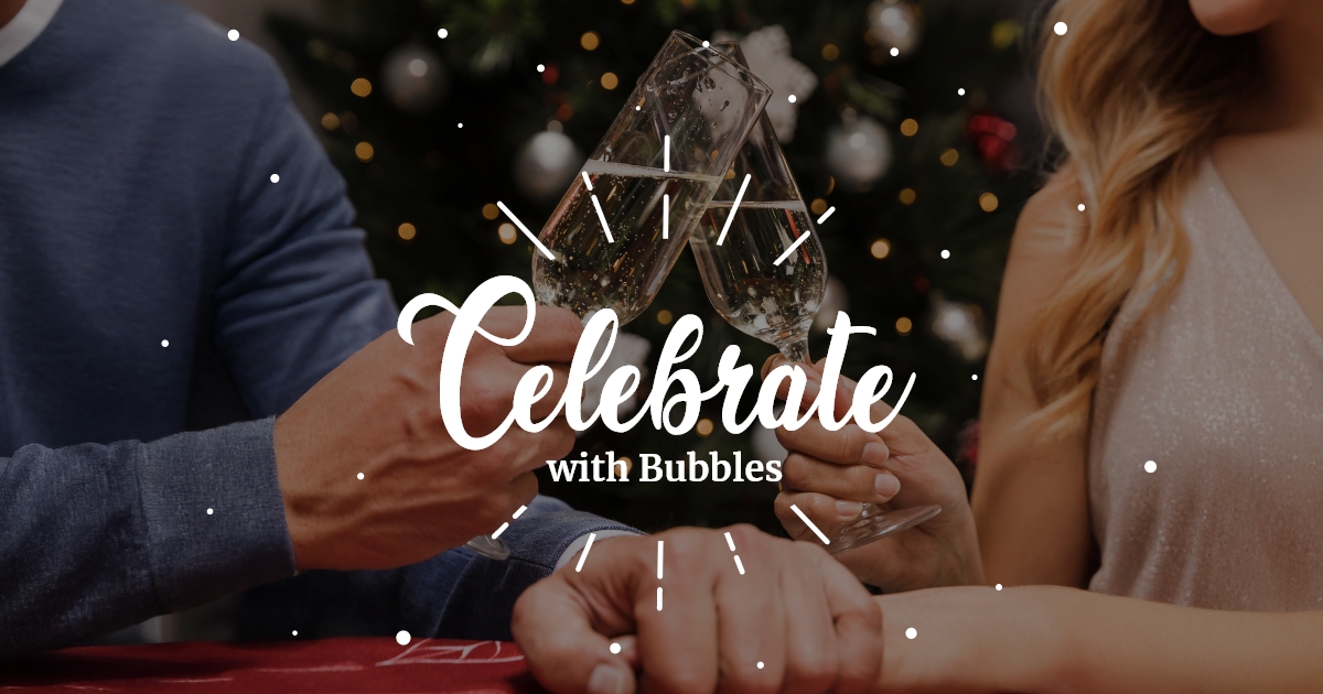 celebrate with bubbles December 2024