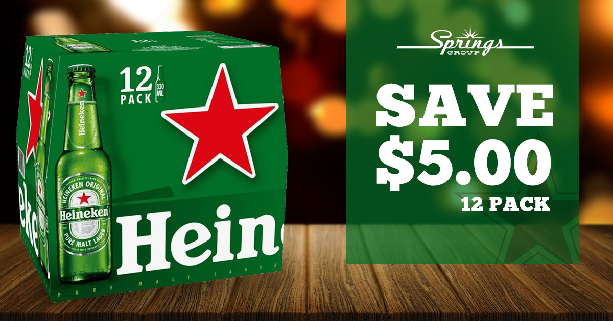 Heineken - 12 pack save $5 December