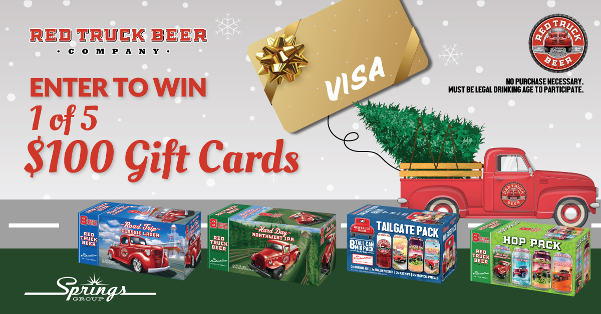 Red Truck VISA gift card giveaway December