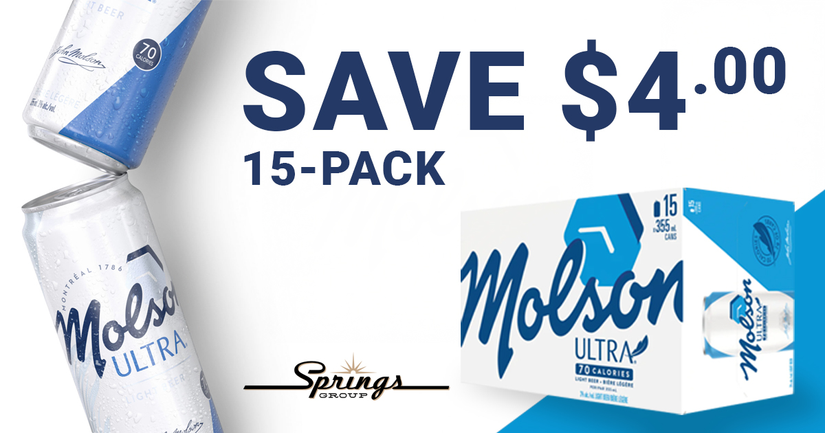 Molson Ultra - 15 pack January