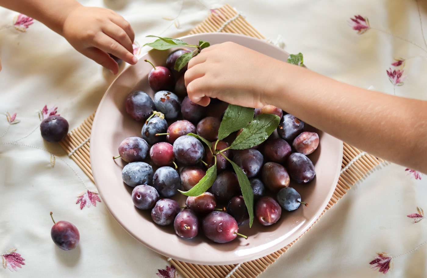 bowl of plums