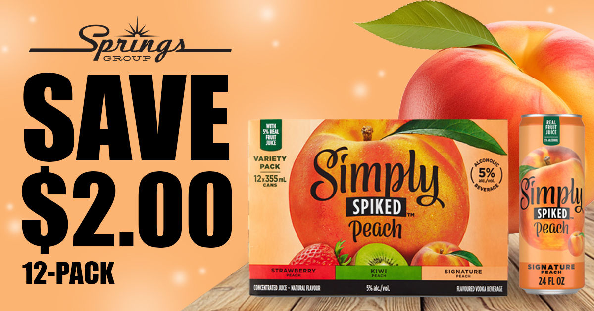 Simply Spiked Peach save $2