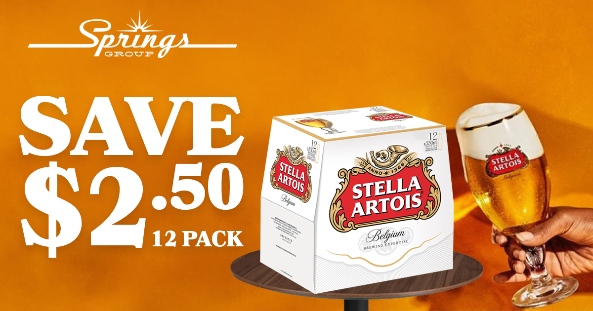 Stella Artois save $2.50 March