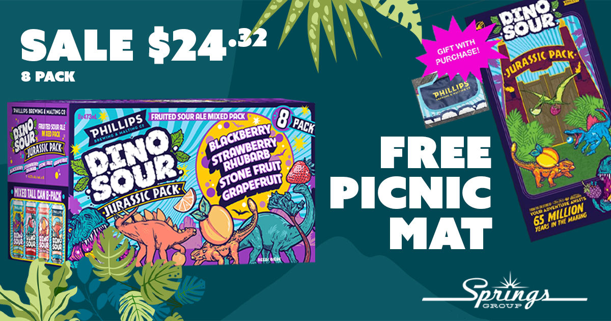 Phillip's Dino Sour July free picnic mat