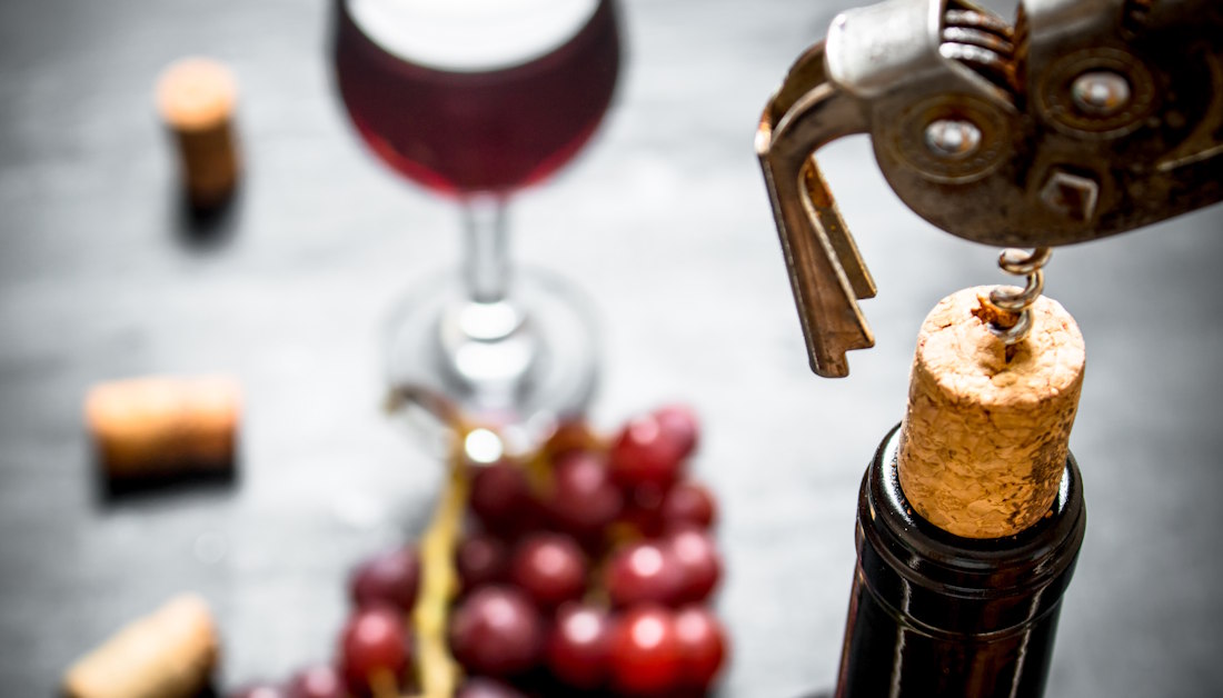 opening bottle of wine