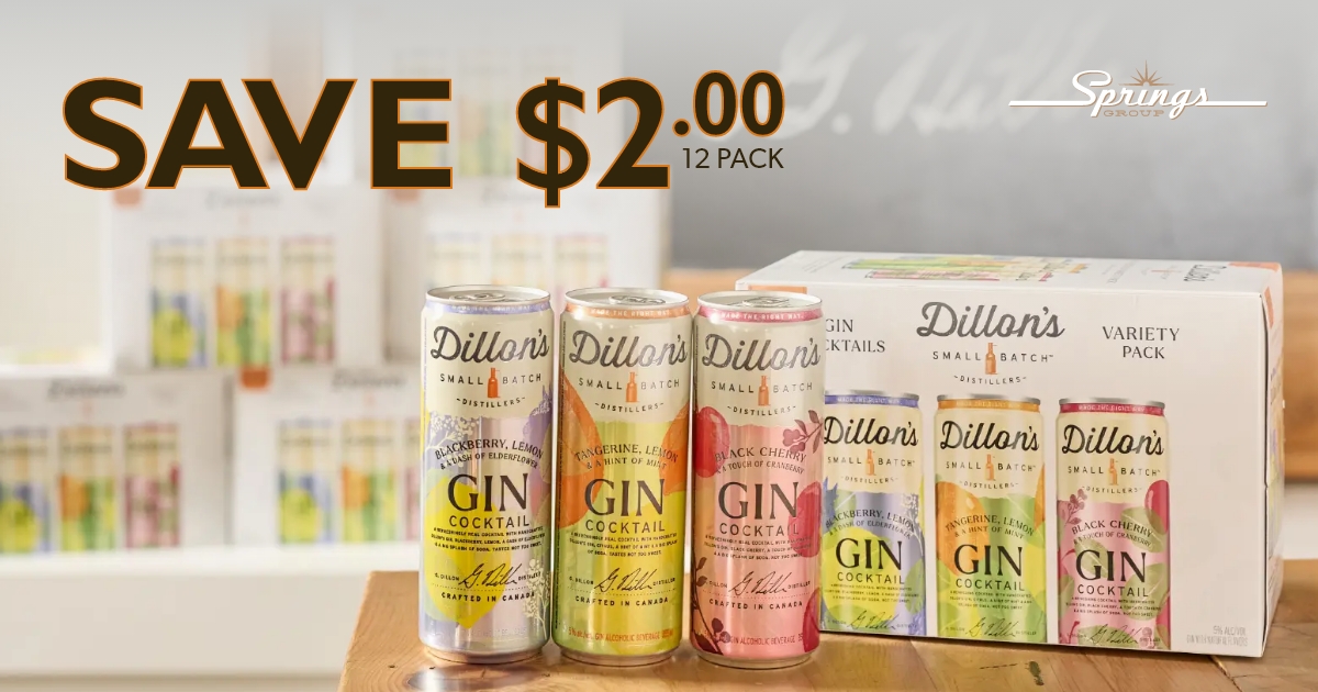 Dillon’s Gin Cocktails save $2