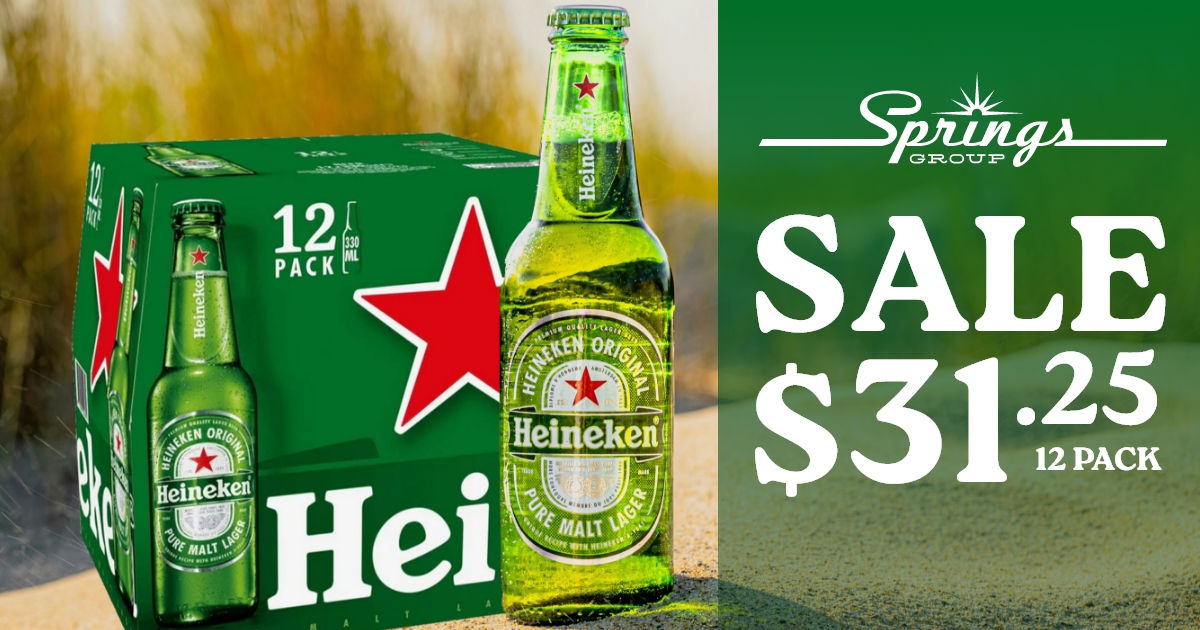 Heineken 12-pack for $31.25