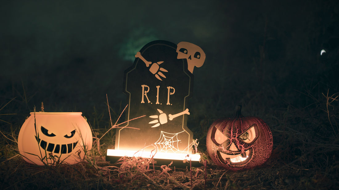 cemetery with decorations