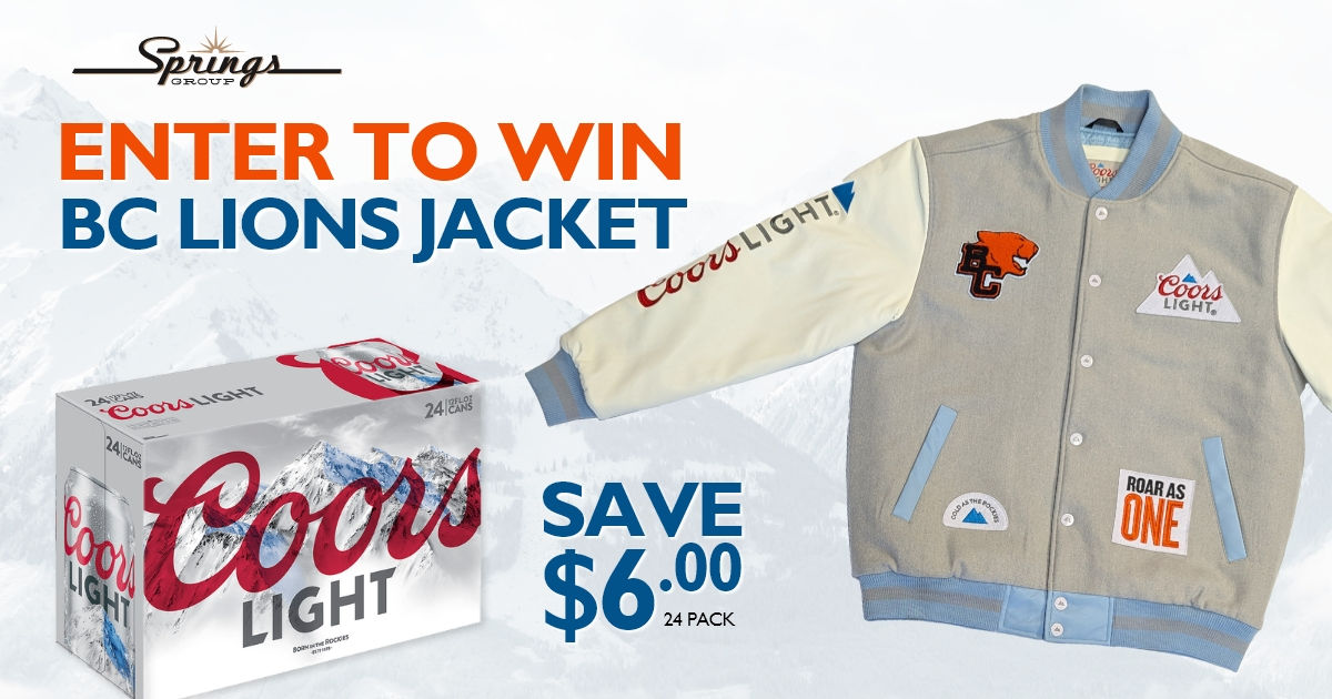 Coors Light BC Lions Jacket giveaway