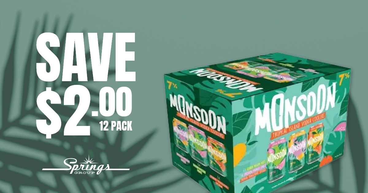 Monsoon Tropical Island Vodka Coolers November