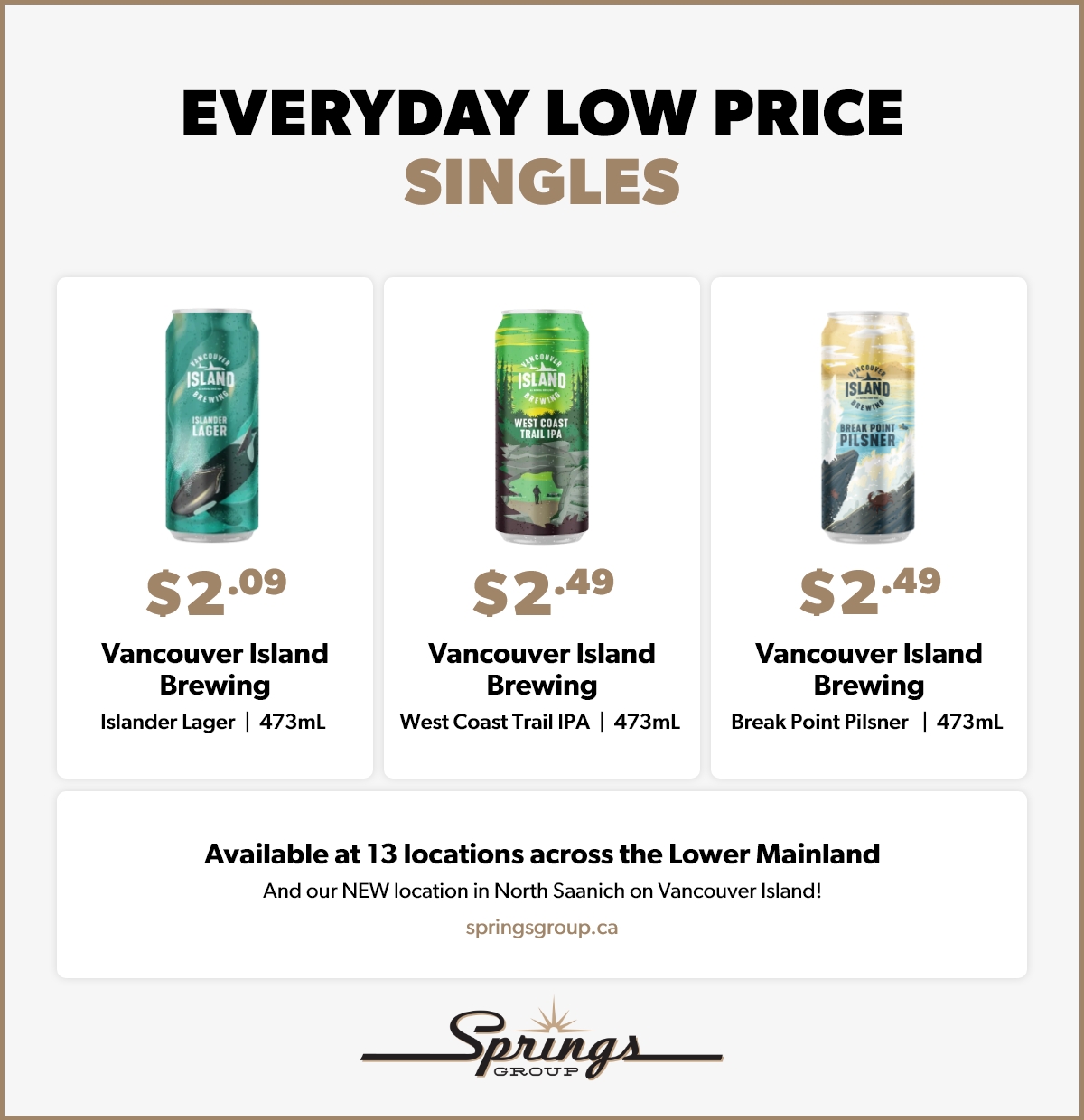 everyday low price single cans