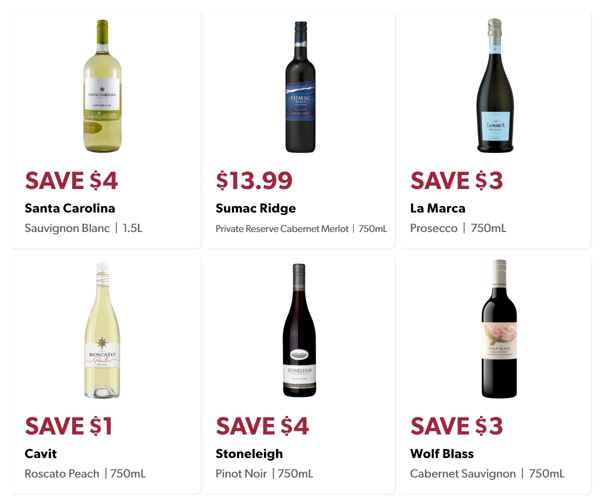 wines on sale March