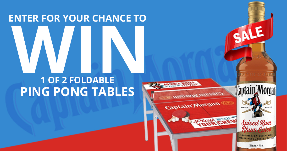 Captain Morgan ping pong table giveaway